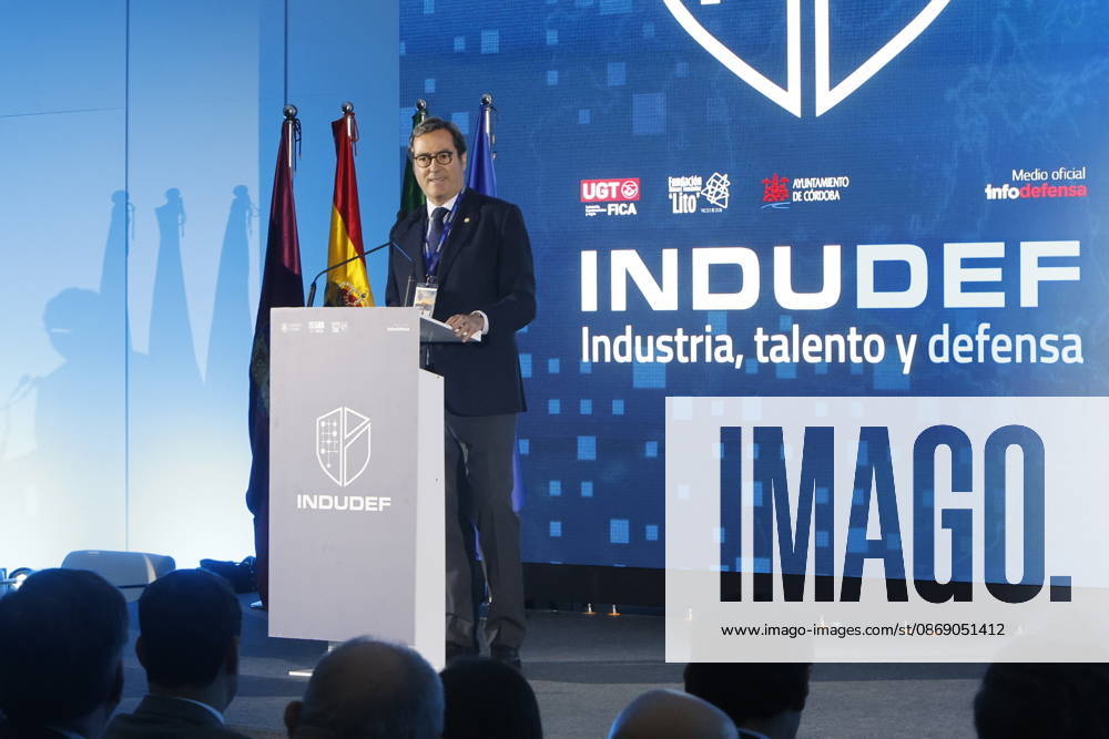 King Felipe VI Closes the Indudef 2026 Defense Industry Congress in Córdoba The president of the Spanish Confederation of Business Organizations (CEOE), Antonio Garamendi, speaks at the closing ceremony of the Indudef 2026 Defense Industry Congress on October 9, 2026, in Córdoba, Andalusia, Spain. Over the course of three days, Indudef has brought together companies involved in defense, technology, and innovation, in addition to panel discussions, professional meetings, and spaces designed to foster collaboration and networking. OCTOBER 9, 2026 Córdoba, Andalusia, Spain Córdoba, Andalusia, Spain Spain