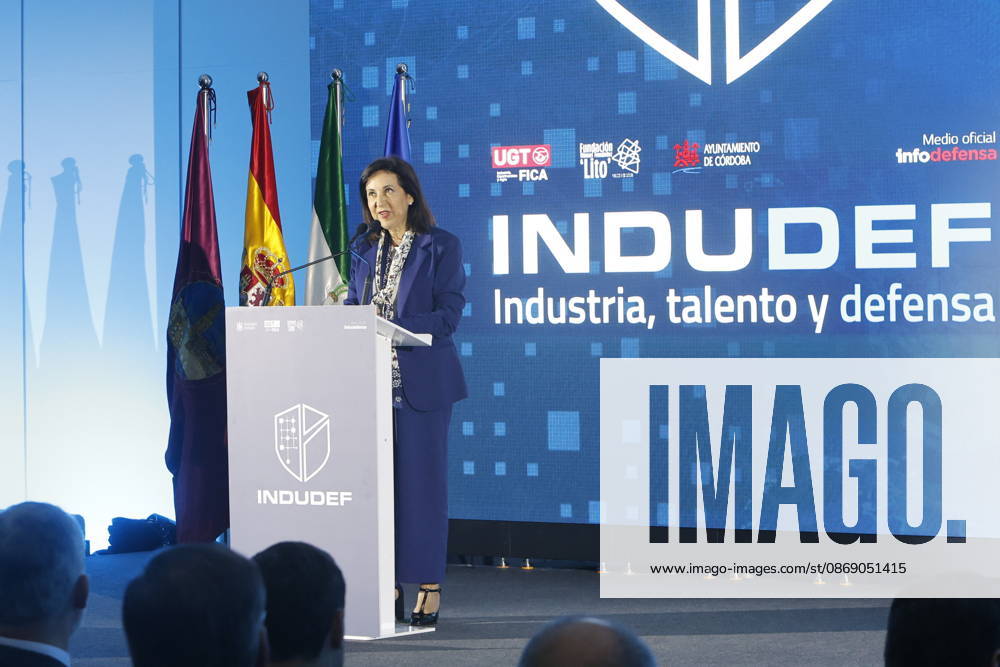 King Felipe VI Closes the Indudef 2026 Defense Industry Congress in Córdoba. Defense Minister, Margarita Robles, speaks at the closing ceremony of the Indudef 2026 Defense Industry Congress October 9, 2026, in Córdoba, Andalusia, Spain Over the course of three days, Indudef has brought together companies in the defense, technology, and innovation sectors, in addition to panel discussions, professional meetings, and spaces designed to foster collaboration and networking. OCTOBER 9, 2026 Córdoba, Andalusia, Spain Córdoba, Andalusia, Spain Spain