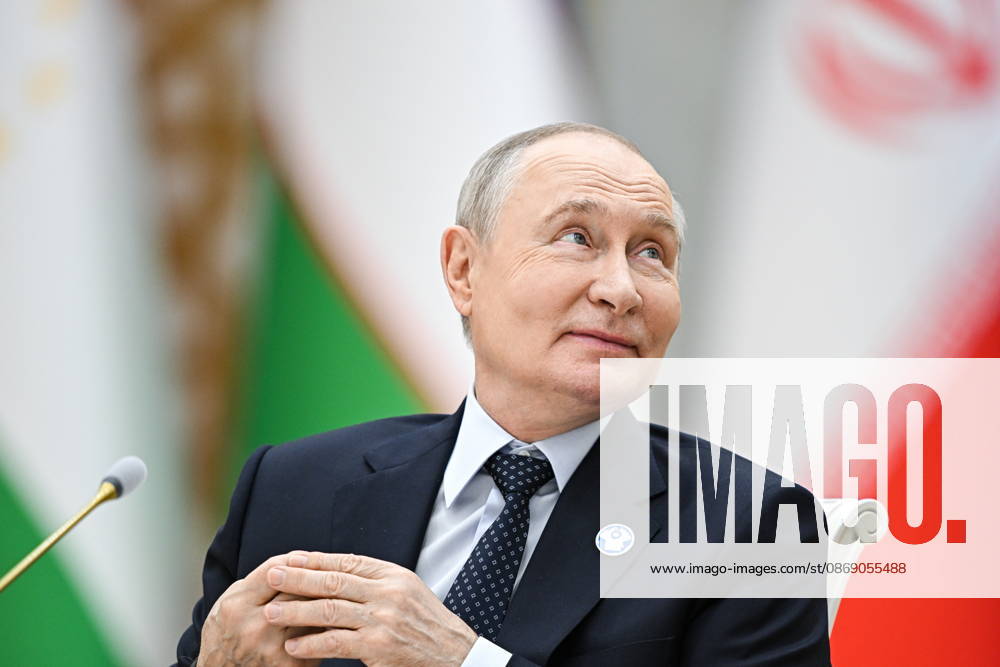 TURKMENISTAN, BALKAN PROVINCE - OCTOBER 9, 2026: Russia s President Vladimir Putin attends an expanded meeting of the CIS Council of Heads of State in Turkmenbashi Turkmenistan - ZUMAt113 20261009_zaa_t113_526
