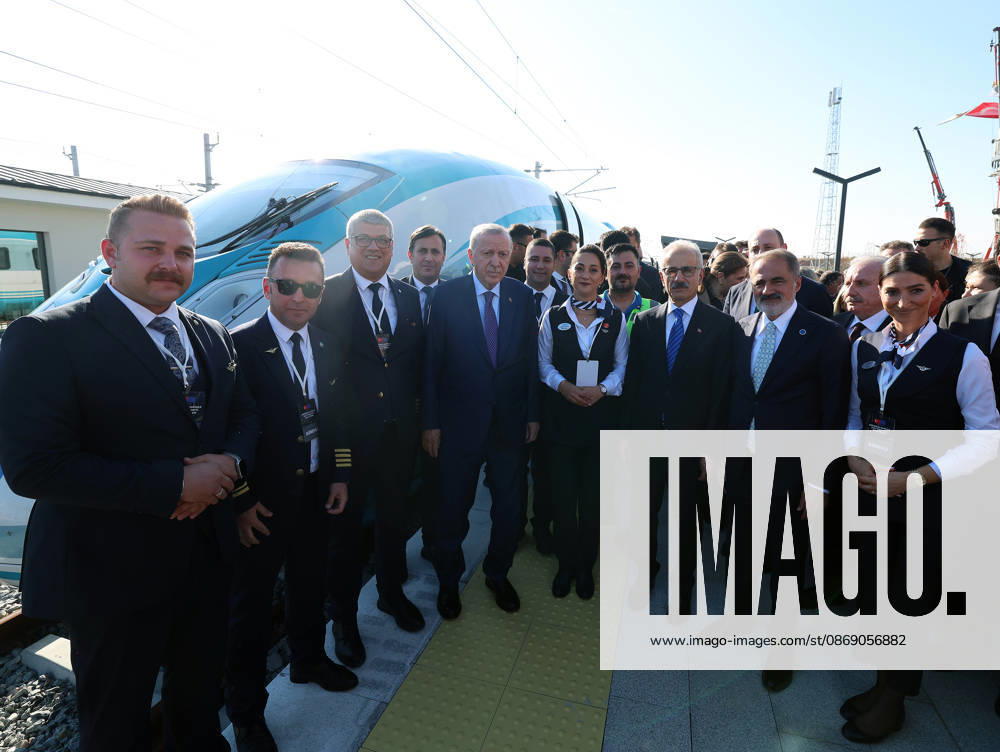Turkish President Recep Tayyip Erdogan KIRKLARELI, TURKIYE - OCTOBER 9: (---- - MANDATORY CREDIT - TURKISH PRESIDENCY MURAT KULA HANDOUT - NO MARKETING NO ADVERTISING CAMPAIGNS - DISTRIBUTED AS A SERVICE TO CLIENTS----) Turkish President Recep Tayyip Erdogan attends the Cerkezkoy-Kapikule High-Speed Railway Line Opening Ceremony in Kirklareli, Turkiye on October 9, 2026. TUR Presidency Murat Kula Anadolu Kirklareli Turkey. Editorial use only. Please get in touch for any other usage.