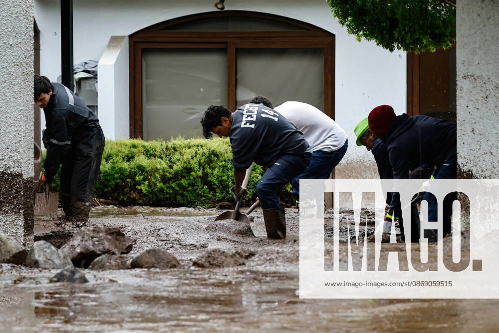 Santiago, October 9, 2026: Consequences of a mudslide that affected the area from San Carlos de Apoquindo to Los Dominicos in the Las Condes district, causing widespread damage and sweeping away vehicles and people. Diego Martin Aton, Chile, Aton 1198137 jpeg