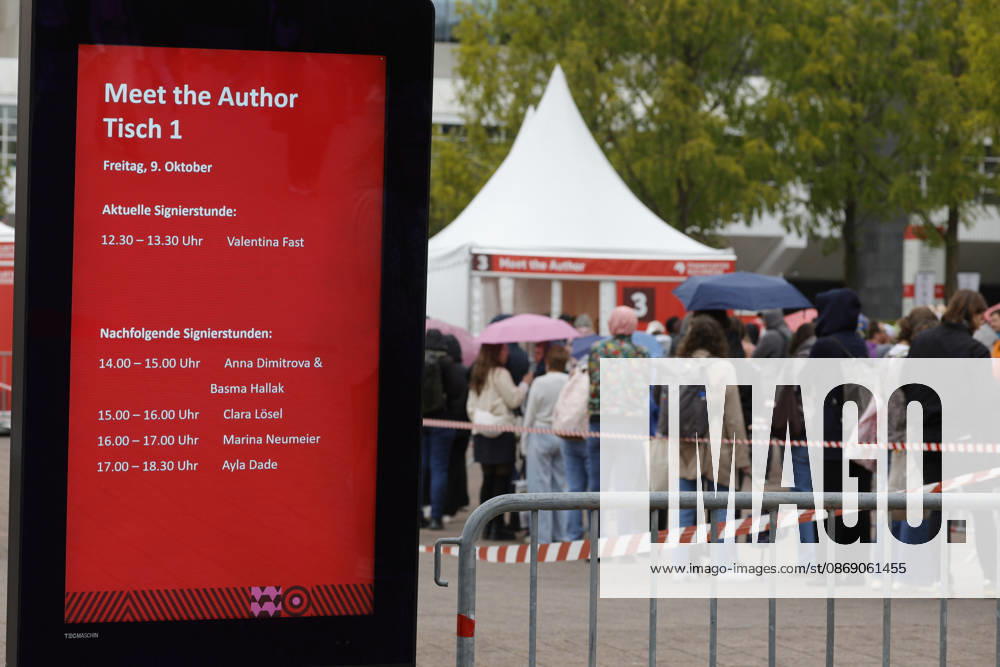 Frankfurt Impressionen 09.10.2026 Die 78. Frankfurter Buchmesse öffnet heute die Tore für alle Besucher - Anlaufstelle Meet the Author Frankfurt (Main) Hessen Deutschland