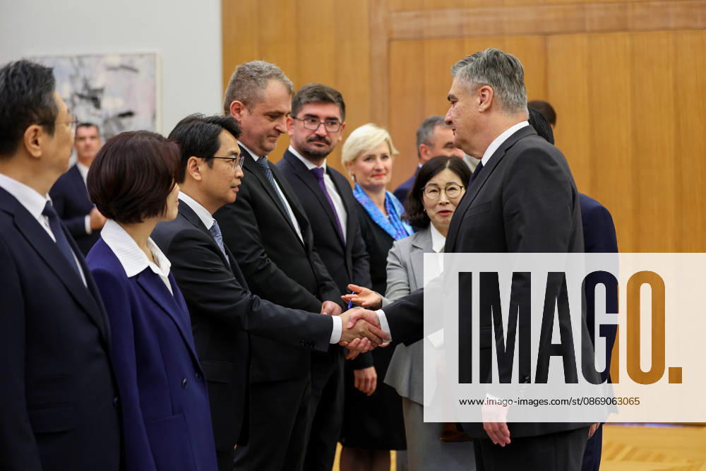 Croatian President Milanovic hosts South Korean parliament speaker Croatian President Zoran Milanovic hosted Cho Jeong-sik, Speaker of the National Assembly of the Republic of Korea, in Zagreb, Croatia on October 9, 2026. MatijaxHabljak PIXSELL
