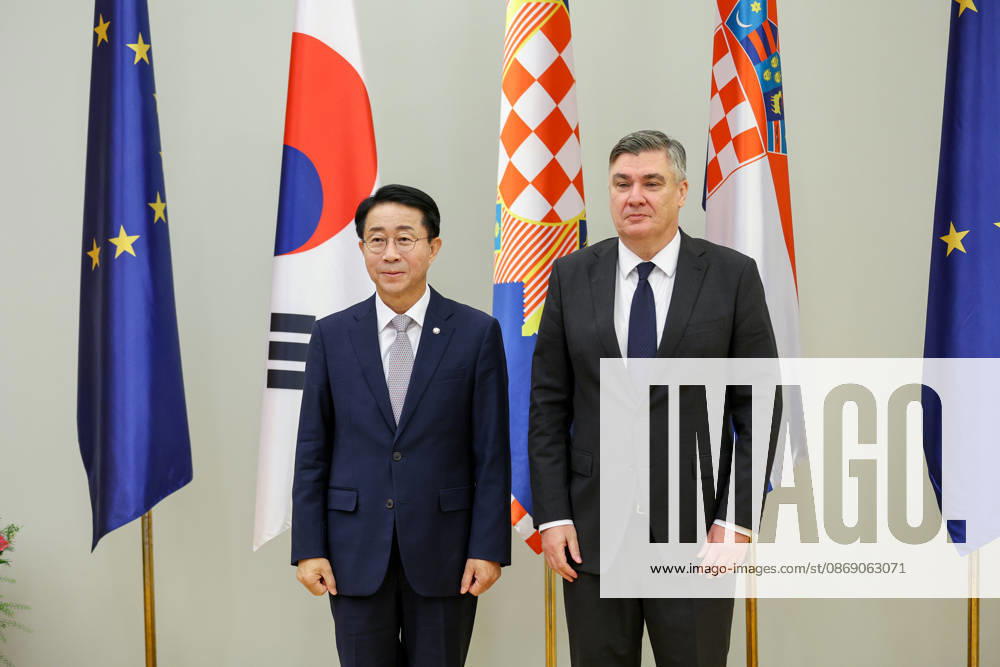 Croatian President Milanovic hosts South Korean parliament speaker Croatian President Zoran Milanovic hosted Cho Jeong-sik, Speaker of the National Assembly of the Republic of Korea, in Zagreb, Croatia on October 9, 2026. MatijaxHabljak PIXSELL