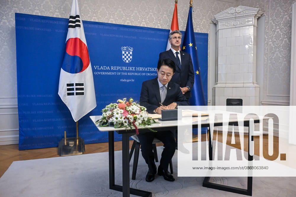 Croatian PM Plenkovic meets South Korean parliament speaker Croatian Prime Minister Andrej Plenkovic met with Cho Jeong-sik, Speaker of the National Assembly of the Republic of Korea, at the Banski dvori government headquarters in Zagreb, Croatia on October 9, 2026. NevaxZganec PIXSELL