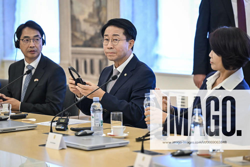 Croatian PM Plenkovic meets South Korean parliament speaker Croatian Prime Minister Andrej Plenkovic met with Cho Jeong-sik, Speaker of the National Assembly of the Republic of Korea, at the Banski dvori government headquarters in Zagreb, Croatia on October 9, 2026. NevaxZganec PIXSELL