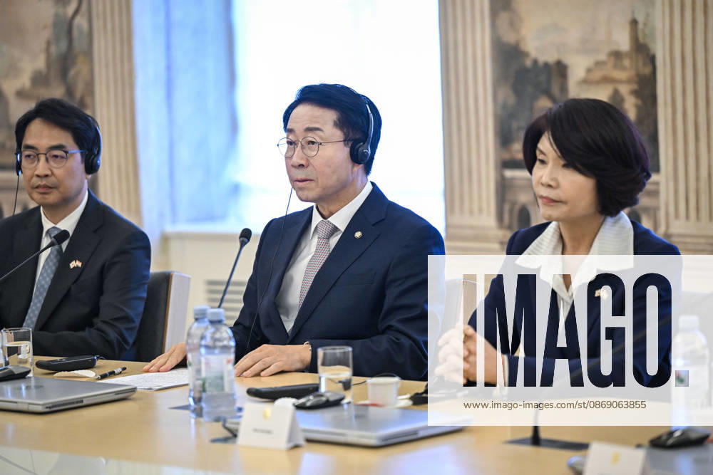 Croatian PM Plenkovic meets South Korean parliament speaker Croatian Prime Minister Andrej Plenkovic met with Cho Jeong-sik, Speaker of the National Assembly of the Republic of Korea, at the Banski dvori government headquarters in Zagreb, Croatia on October 9, 2026. NevaxZganec PIXSELL