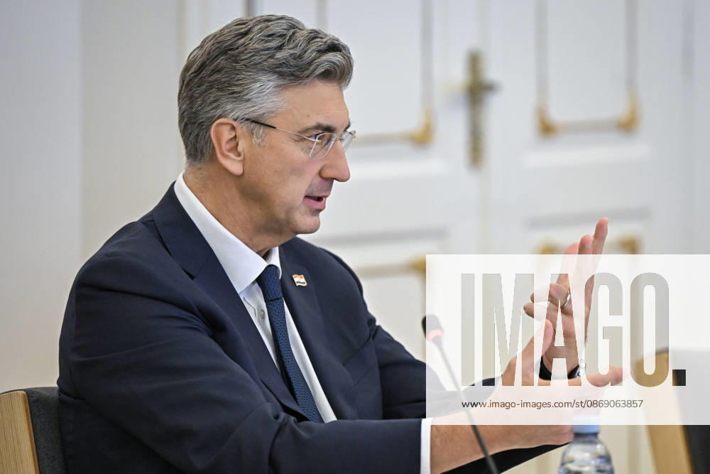 Croatian PM Plenkovic meets South Korean parliament speaker Croatian Prime Minister Andrej Plenkovic met with Cho Jeong-sik, Speaker of the National Assembly of the Republic of Korea, at the Banski dvori government headquarters in Zagreb, Croatia on October 9, 2026. NevaxZganec PIXSELL
