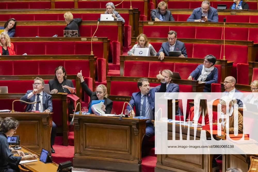 Paris, France le 9 Octobre, 2026 - Examen en seance a l assemblee nationale de la proposition de loi apportant une reponse integrale au phenomene des violences sexuelles et sexistes contre les femmes et les enfants - Guillaume Gouffier Valente, Celine Thiebault-Martinez, Christopher Weissberg, Stephanie Rist, Aurore Berge POLITIQUE, ASSEMBLEE NATIONALE, EXAMEN DE LOI, LEGISLATIF, LOI INTEGRALE, VIOLENCES SEXUELLES