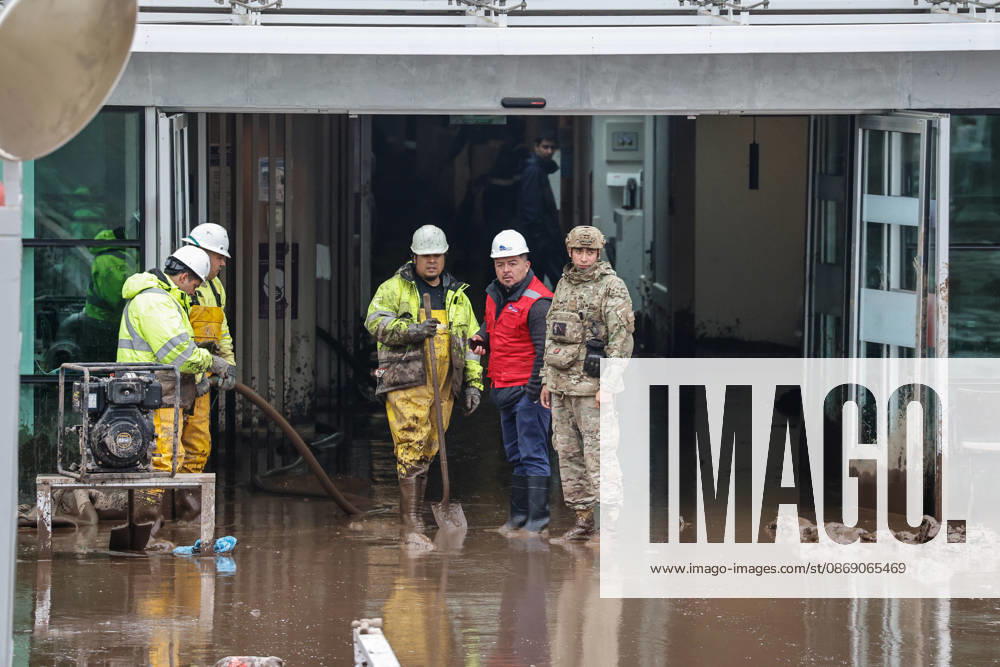 Santiago, October 9, 2026: Consequences of a mudslide that affected the area from San Carlos de Apoquindo to Los Dominicos in the Las Condes district, causing widespread damage and sweeping away vehicles and people. Diego Martin Aton, Chile, Aton 1198172 jpeg