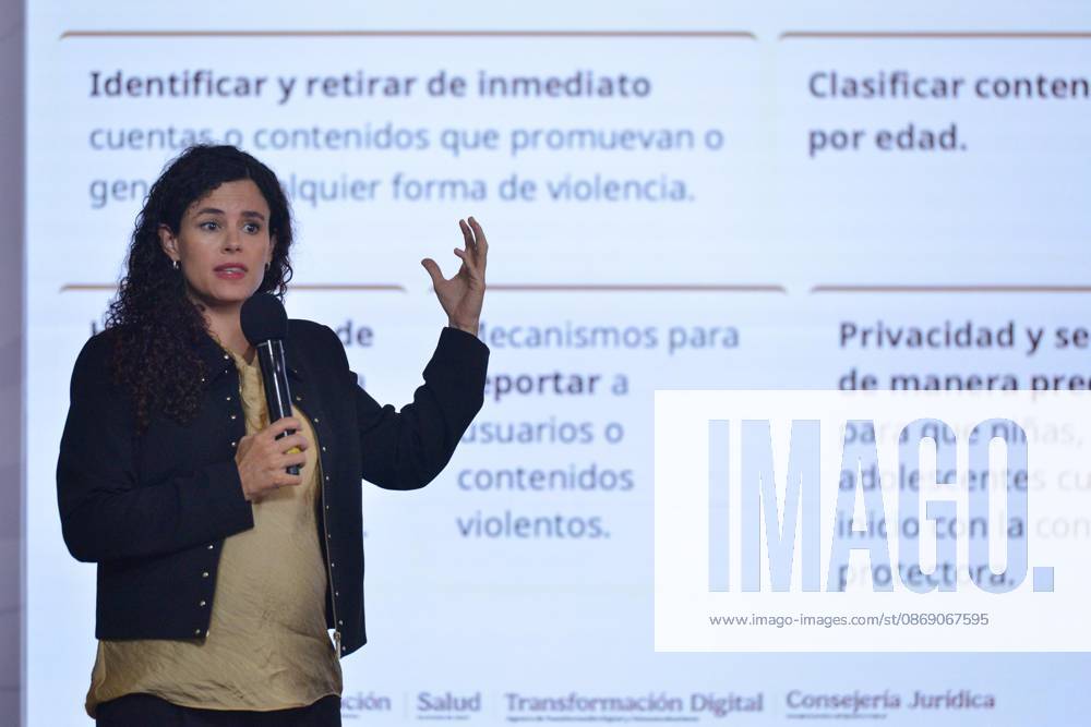TO-45414-MEXICO , September 10, 2026. Luisa Mar& xed;a Alcalde, Legal Counsel to the Mexican Federal Executive, spoke about digital laws and national policy during the "People& 039;s Conference" at the National Palace in Mexico City. Clasos.com.mx. - ZUMAcs4_ 20261009_faa_cs4_016