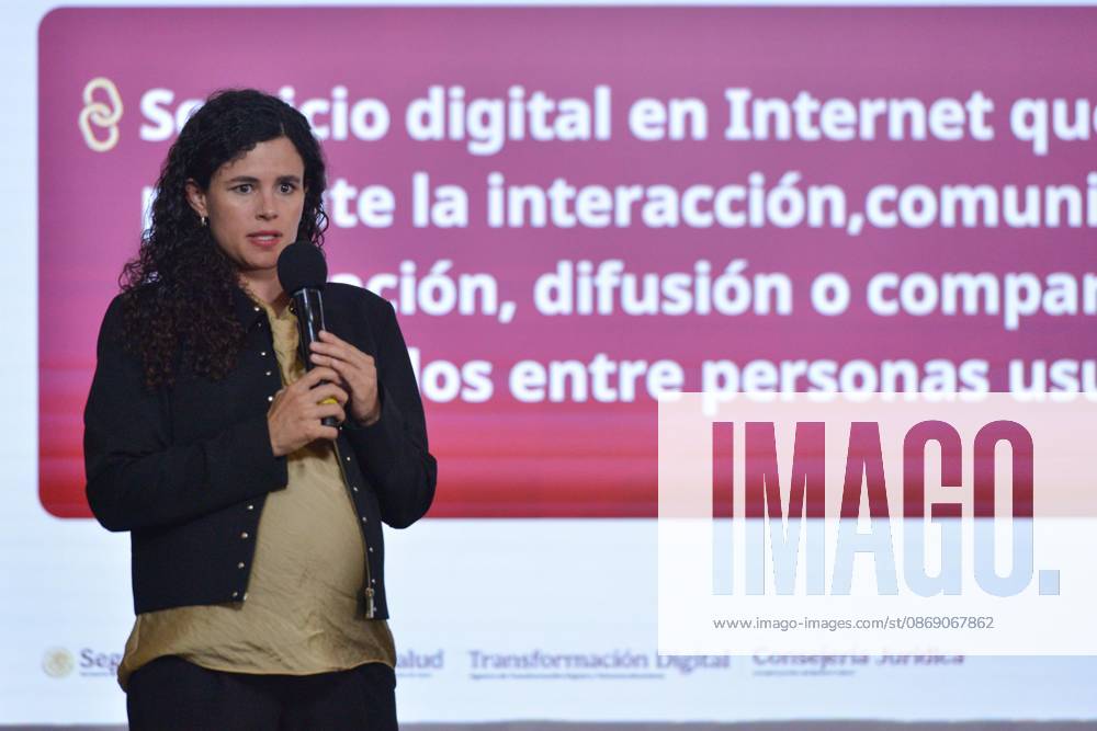 TO-45414-MEXICO , September 10, 2026. Luisa Mar& xed;a Alcalde, Legal Counsel to the Mexican Federal Executive, spoke about digital laws and national policy during the "People& 039;s Conference" at the National Palace in Mexico City. Clasos.com.mx. - ZUMAcs4_ 20261009_faa_cs4_047