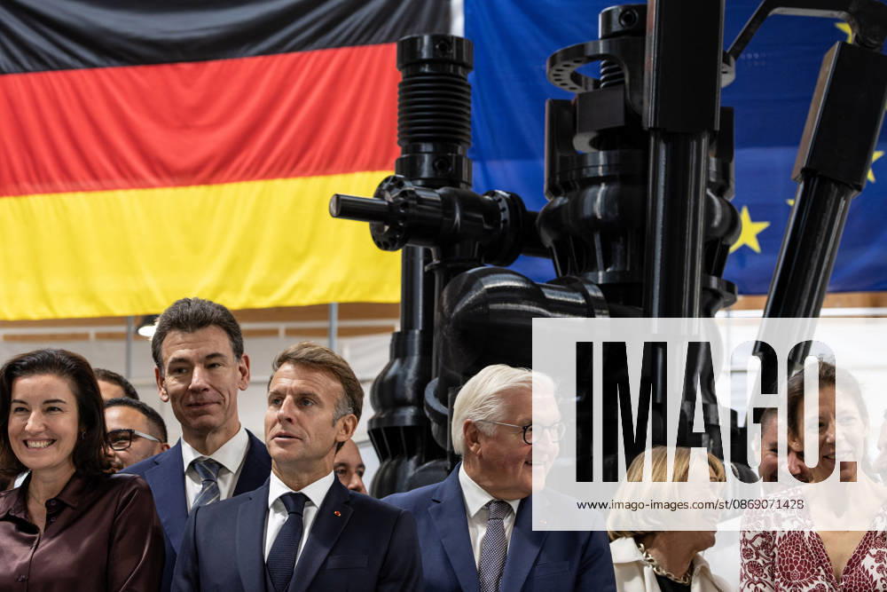 Emmanuel Macron And Frank-Walter Steinmeier Visit in Gironde French President Emmanuel Macron and German President Frank-Walter Steinmeier visit The Exploration Company, a Franco-German space company in Gironde in Le Haillan, France, on October 9, 2026. Photo by Margot Le Gonidec ABACAPRESS.COM Le Haillan France