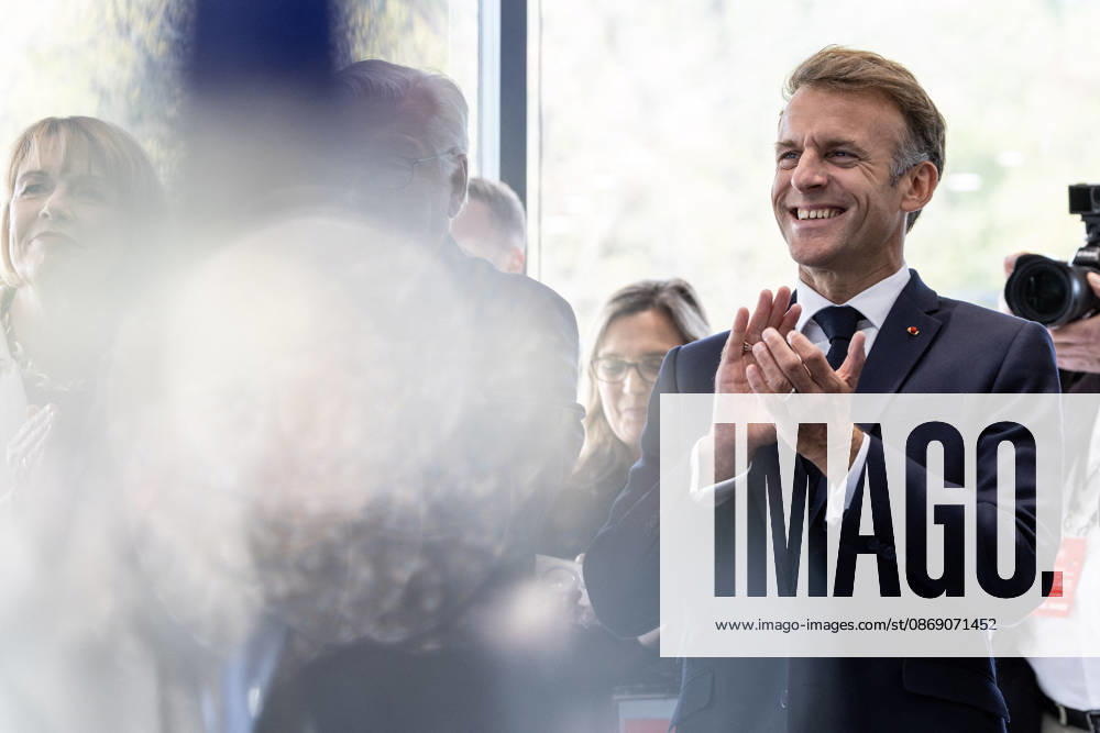 Emmanuel Macron And Frank-Walter Steinmeier Visit in Gironde French President Emmanuel Macron and German President Frank-Walter Steinmeier visit The Exploration Company, a Franco-German space company in Gironde in Le Haillan, France, on October 9, 2026. Photo by Margot Le Gonidec ABACAPRESS.COM Le Haillan France