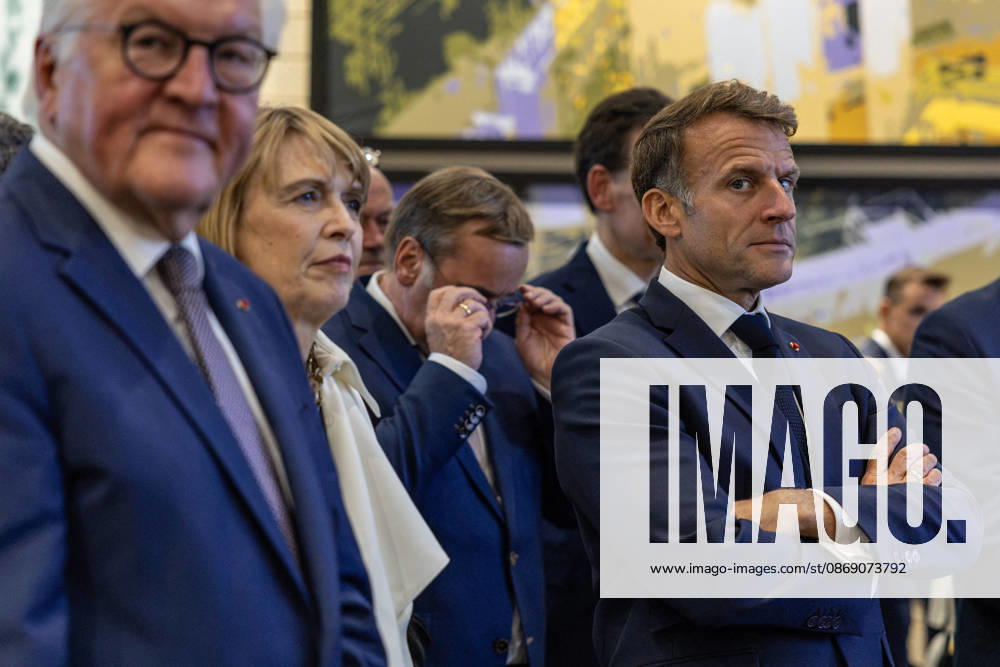 Emmanuel Macron And Frank-Walter Steinmeier Visit Laser Megajoule at CEA - Le Barp French President Emmanuel Macron and German President Frank-Walter Steinmeier visit the Laser Megajoule research facility operated by the French Alternative Energies and Atomic Energy Commission (CEA). The facility is part of France s nuclear deterrence simulation programme, in Le Barp, France, on October 9, 2026. Photo by Margot Le Gonidec ABACAPRESS.COM Le Barp France