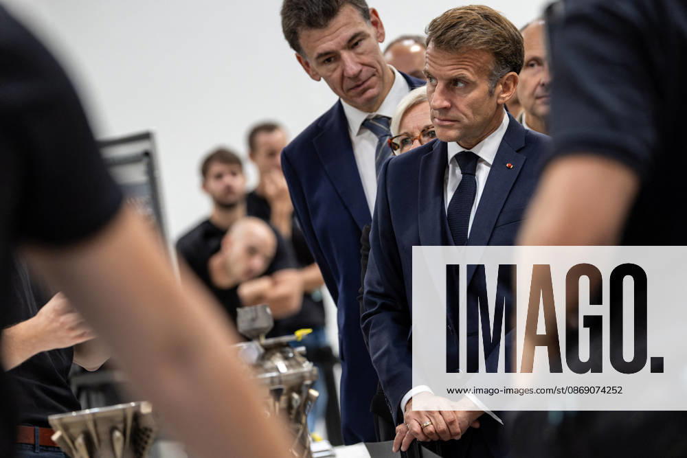 Emmanuel Macron, President of the French Republic, and Frank-Walter Steinmeier, Federal President of Germany, visited the Franco-German company The Exploration Company in Le Haillan, on October 9, 2026, during the German president’s visit to France. Margot Le Gonidec Pool, Bestimage. French President Emmanuel Macron and German President Frank-Walter Steinmeier visit The Exploration Company, a Franco-German space company in Le Haillan, Gironde, France, on October 9, 2026. Le Haillan, France