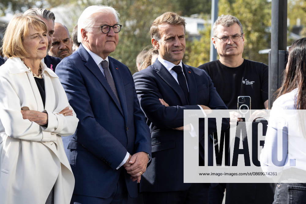 Emmanuel Macron, President of the French Republic, and Frank-Walter Steinmeier, Federal President of Germany, visited the Franco-German company The Exploration Company in Le Haillan, on October 9, 2026, during the German president’s visit to France. Margot Le Gonidec Pool, Bestimage. French President Emmanuel Macron and German President Frank-Walter Steinmeier visit The Exploration Company, a Franco-German space company in Le Haillan, Gironde, France, on October 9, 2026. Le Haillan, France