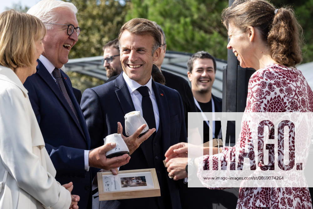 Emmanuel Macron, President of the French Republic, and Frank-Walter Steinmeier, Federal President of Germany, visited the Franco-German company The Exploration Company in Le Haillan, on October 9, 2026, during the German president’s visit to France. Margot Le Gonidec Pool, Bestimage. French President Emmanuel Macron and German President Frank-Walter Steinmeier visit The Exploration Company, a Franco-German space company in Le Haillan, Gironde, France, on October 9, 2026. Le Haillan, France