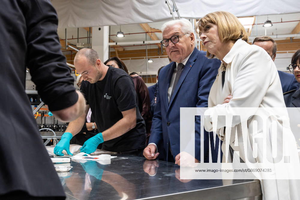 Emmanuel Macron, President of the French Republic, and Frank-Walter Steinmeier, Federal President of Germany, visit the Franco-German company The Exploration Company in Le Haillan, on October 9, 2026, during the German president’s visit to France. Margot Le Gonidec Pool, Bestimage. French President Emmanuel Macron and German President Frank-Walter Steinmeier visit The Exploration Company, a Franco-German space company in Le Haillan, Gironde, France, on October 9, 2026. Le Haillan, France