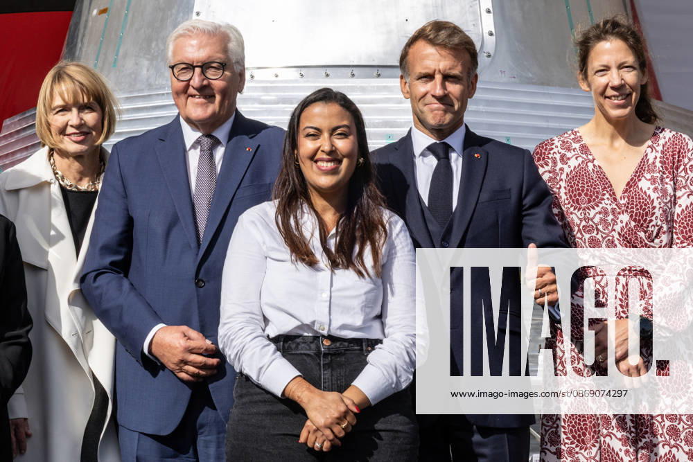 Emmanuel Macron, President of the French Republic, and Frank-Walter Steinmeier, Federal President of Germany, visit the Franco-German company The Exploration Company in Le Haillan, on October 9, 2026, during the German president’s visit to France. Margot Le Gonidec Pool, Bestimage. French President Emmanuel Macron and German President Frank-Walter Steinmeier visit The Exploration Company, a Franco-German space company in Le Haillan, Gironde, France, on October 9, 2026. Le Haillan, France