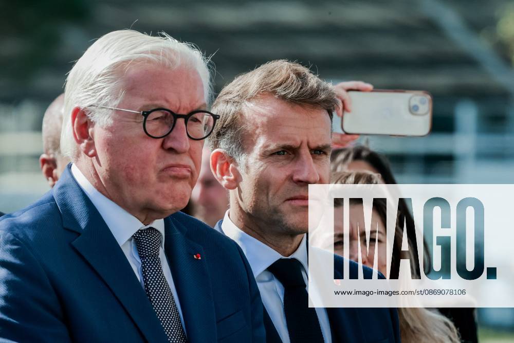 STATE VISIT BY MR. FRANK WALTER STEINMEIER, PRESIDENT OF THE FEDERAL REPUBLIC OF GERMANY, ACCOMPANIED BY THE PRESIDENT OF THE FRENCH REPUBLIC, EMMANUEL MACRON. PHOTO: PQR SUD OUEST, GUILLAUME BONNAUD Bordeaux, October 9, 2026, in Gironde. STATE VISIT BY MR. FRANK WALTER STEINMEIER, PRESIDENT OF THE FEDERAL REPUBLIC OF GERMANY, ACCOMPANIED BY THE PRESIDENT OF THE FRENCH REPUBLIC, EMMANUEL MACRONEMMANUEL MACRON, PRESIDENT OF THE FRENCH REPUBLIC, PHOTO BY GUILLAUME BONNAUD AT THE SITE OF THE EXPLORATION COMPANY’S NYX SPACE CAPSULE State visit by Frank-Walter Steinmeier, President of the Federal Republic of Germany, accompanied by President Emmanuel Macron in Bordeaux on October 9, 2026, Bordeaux, Gironde, France