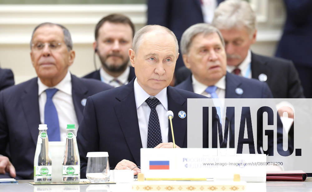 Russia s President Vladimir Putin attends a meeting of the Commonwealth of Independent States (CIS) Heads of State Council in Turkmenbashion on Friday, October 9, 2026. TUR2026100909 KremlinxPressxOffice