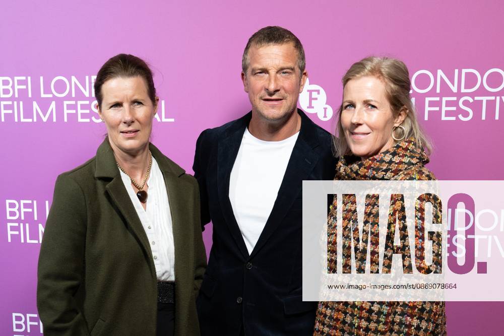 (L-R), Guest with Bear Grylls (centre) and Shara Grylls attend the In The Shadows Screening during the 70th BFI London Film Festival at Vue West End.Cast and guests attend In The Shadows Screening during the 70th BFI London Film Festival at Vue West End , London London United Kingdom - ZUMAs197 20261009_aaa_s197_099