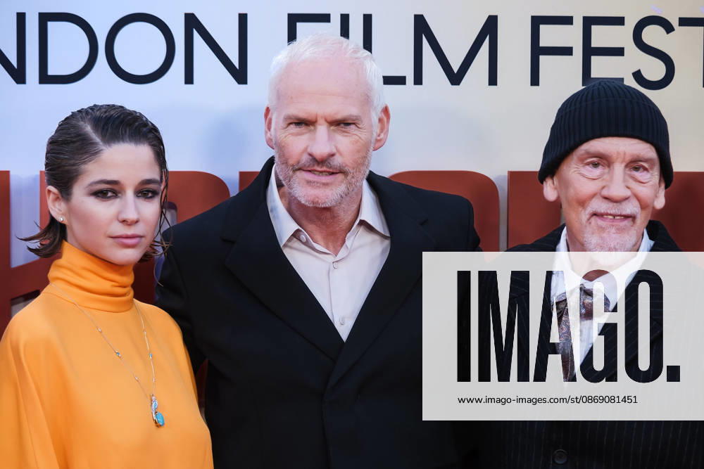 Premiere Of Wild Horse Nine on Friday 9 October 2026 Mariana Di Girolamo, Martin Mcdonagh, John Malkovich attends the red carpet for Premiere Of Wild Horse Nine screening during the London Film Festival 2026 on Friday 9 October 2026 at Royal Festival Hall, London. ., Credit:Julie Edwards Avalon