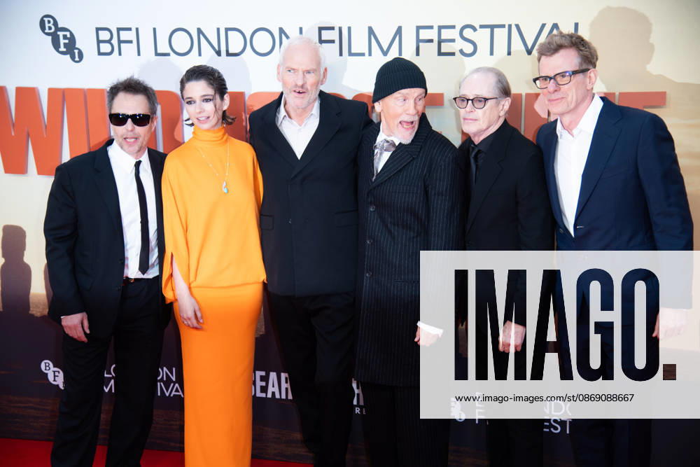London Film Festival 2026 - Wild Horse Nine Festival Gala Arrivals at Royal Festival Hall, Southbank, London, UK - 9 October, 2026 (L-R) - Sam Rockwell, Mariana Di Girolamo, Martin McDonagh, John Malkovich, Steve Buscemi and Graham Broadbent attends the Festival Gala of Wild Horse Nine at The 70th BFI London Film Festival at Royal Festival Hall, Southbank, London, England, UK on Friday 9 October, 2026., Credit:Justin Ng Avalon UK, England, London, Royal Festival Hall, Southbank