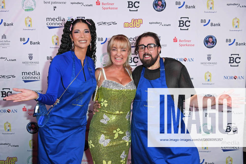 Micaela Schäfer, Jacqueline Boy (Gründerin des Kinderschutzengel e.V.), Steven Preisner bei der KINDERSCHUTZENGEL E.V. GALA 2026 im Spindler & Klatt in Berlin am 09.10.2026