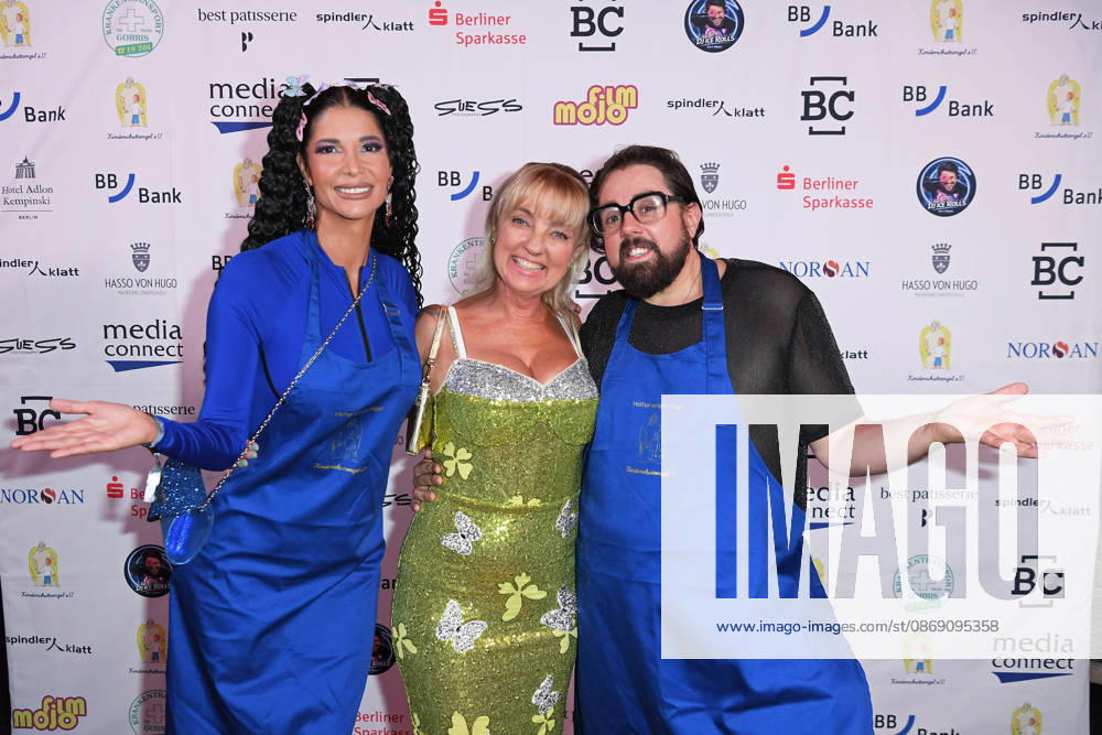 Micaela Schäfer, Jacqueline Boy (Gründerin des Kinderschutzengel e.V.), Steven Preisner bei der KINDERSCHUTZENGEL E.V. GALA 2026 im Spindler & Klatt in Berlin am 09.10.2026