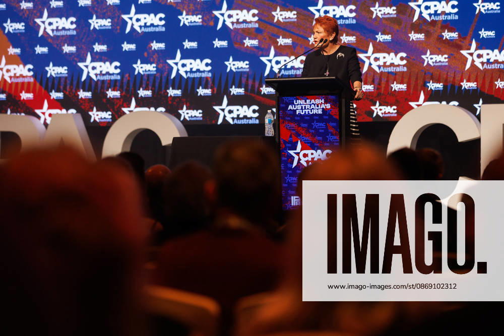 CPAC NATIONAL CONFERENCE 2026, One Nation leader Pauline Hanson speaks during the 2026 Conservative Political Action Network (CPAC) national conference at the Royal International Convention Centre in Brisbane, Saturday, October 10, 2026. ( NO ARCHIVING BRISBANE QUEENSLAND Australia