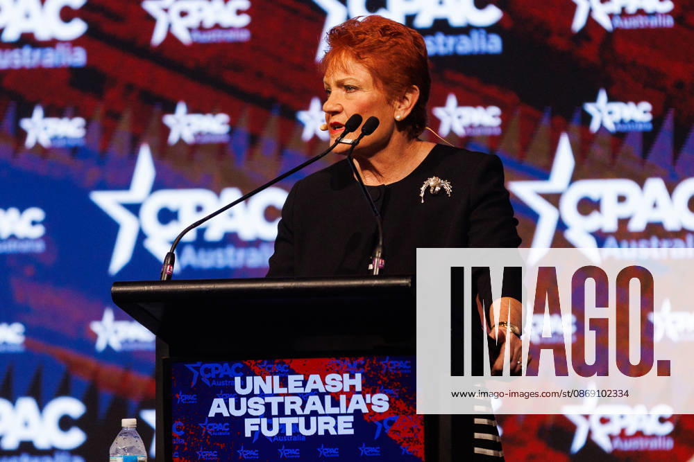 CPAC NATIONAL CONFERENCE 2026, One Nation leader Pauline Hanson speaks during the 2026 Conservative Political Action Network (CPAC) national conference at the Royal International Convention Centre in Brisbane, Saturday, October 10, 2026. ( NO ARCHIVING BRISBANE QUEENSLAND Australia