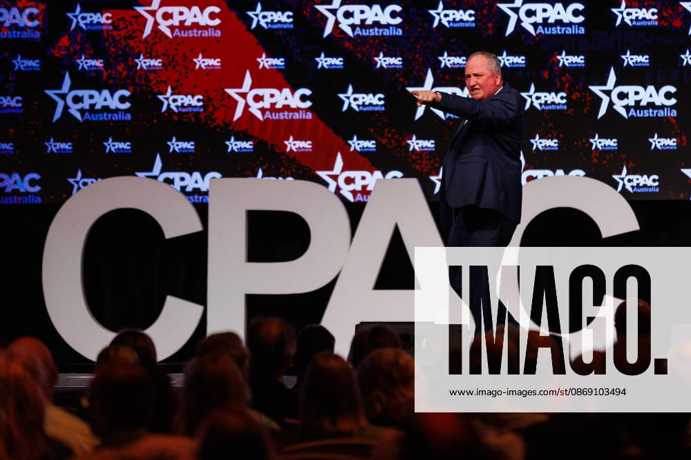 CPAC NATIONAL CONFERENCE 2026, One Nation member for New England Barnaby Joyce speaks during the 2026 Conservative Political Action Network (CPAC) national conference at the Royal International Convention Centre in Brisbane, Saturday, October 10, 2026. ( NO ARCHIVING BRISBANE QUEENSLAND Australia
