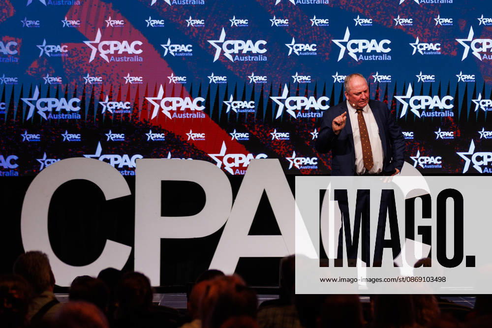 CPAC NATIONAL CONFERENCE 2026, One Nation member for New England Barnaby Joyce speaks during the 2026 Conservative Political Action Network (CPAC) national conference at the Royal International Convention Centre in Brisbane, Saturday, October 10, 2026. ( NO ARCHIVING BRISBANE QUEENSLAND Australia
