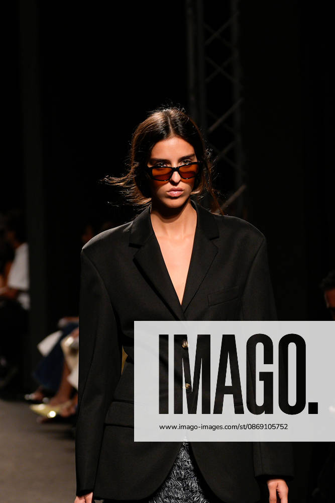 Lisbon Fashion Week in Lisboa, Portugal - 09 Oct 2026 A model walks the runway during Adolfo Dominguez fashion show at ModaLisboa Priority, Lisbon Fashion Week in Lisboa. Lisbon Portugal