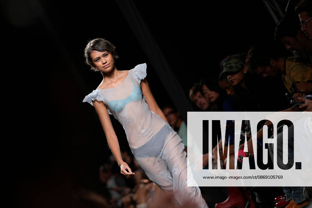 Lisbon Fashion Week in Lisboa, Portugal - 09 Oct 2026 A model walks the runway during Francisca Nabinho fashion show at ModaLisboa Priority, Lisbon Fashion Week in Lisboa. Lisbon Portugal