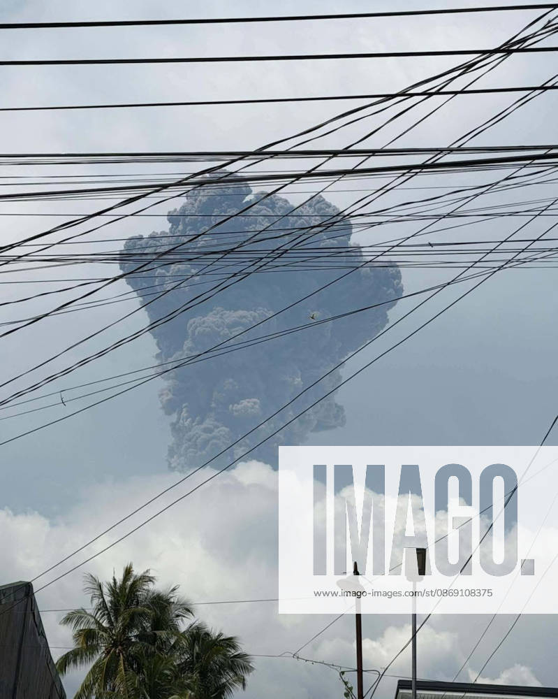 (261010) -- NEGROS ISLAND, Oct. 10, 2026 -- A thick plume is seen over the sky as Mount Kanlaon Volcano erupts in Negros Island, the Philippines, on Oct. 10, 2026. Mount Kanlaon Volcano in the central Philippines erupted just over noon Saturday, the Philippine Institute of Volcanology and Seismology said. The institute said the event generated a plume that rose 5 km to 6 km above the crater. The ashfall is expected to drift north and northeast. ( Handout via Xinhua) PHILIPPINES-NEGROS ISLAND-MOUNT KANLAON VOLCANO-ERUPTION NationalxDisasterxRiskxReductionxandxManagementxCouncil