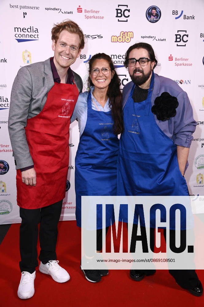 Johannes Heinrichs, Giuliana Jakobeit und Steven Preisner bei der Gala der Kinderschutzengel im Spindler & Klatt. Berlin