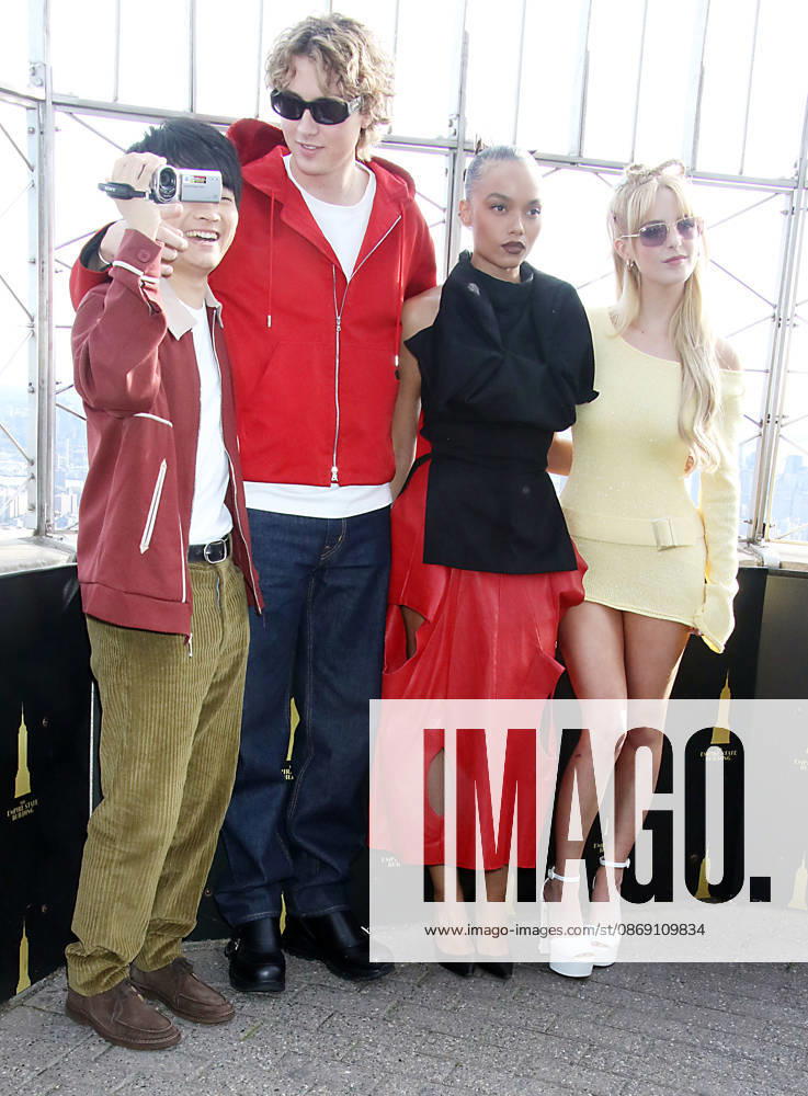 Cast of The Hunger Games: Sunrise on the Reaping visit The Empire State Building in New York Featuring: Ben Wang, Joseph Zada, Whitney Peak, McKenna Grace Where: New York City, New York, United States When: 09 Oct 2026 Credit: Roger Wong INSTARimages . NOT FOR USE BY NEWSPAPERS BASED IN THE UK.