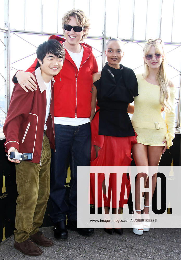 Cast of The Hunger Games: Sunrise on the Reaping visit The Empire State Building in New York Featuring: Ben Wang, Joseph Zada, Whitney Peak, McKenna Grace Where: New York City, New York, United States When: 09 Oct 2026 Credit: Roger Wong INSTARimages . NOT FOR USE BY NEWSPAPERS BASED IN THE UK.