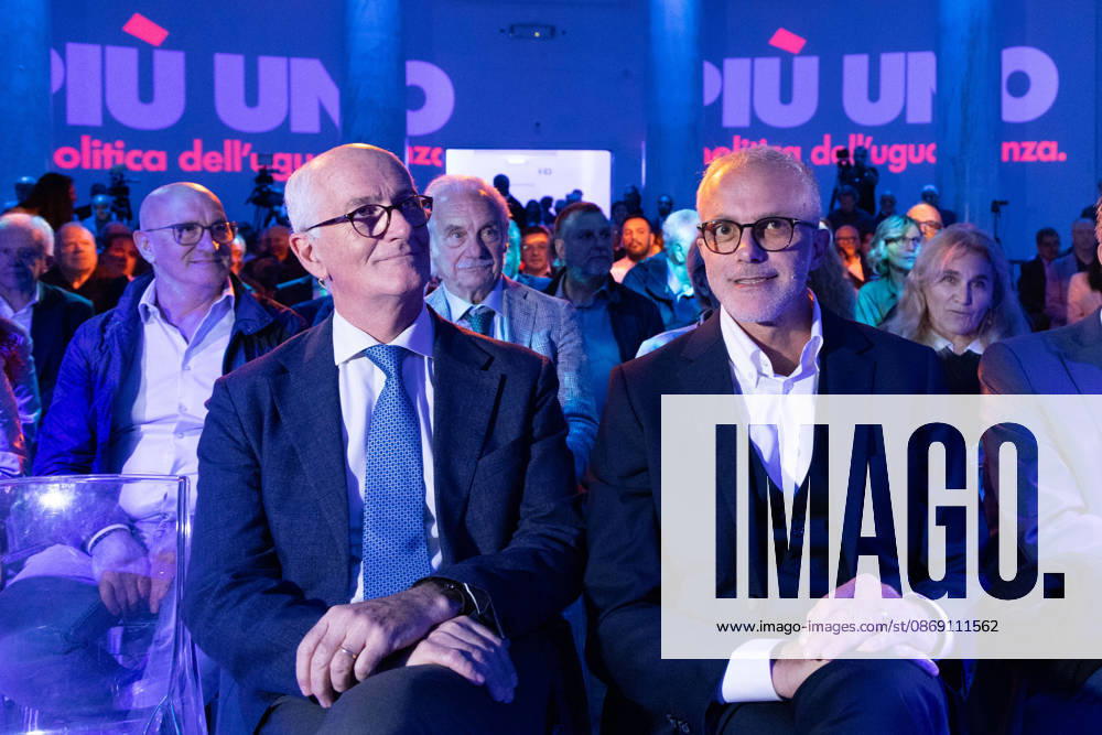 IPA89497240 - Ernesto Maria Ruffini and Franco Gabrielli during the National Assembly of the new political party Più Uno, held at the Salone delle Colonne in Rome