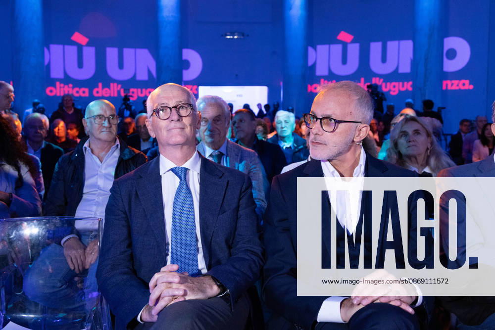 IPA89497243 - Ernesto Maria Ruffini and Franco Gabrielli during the National Assembly of the new political party Più Uno, held at the Salone delle Colonne in Rome