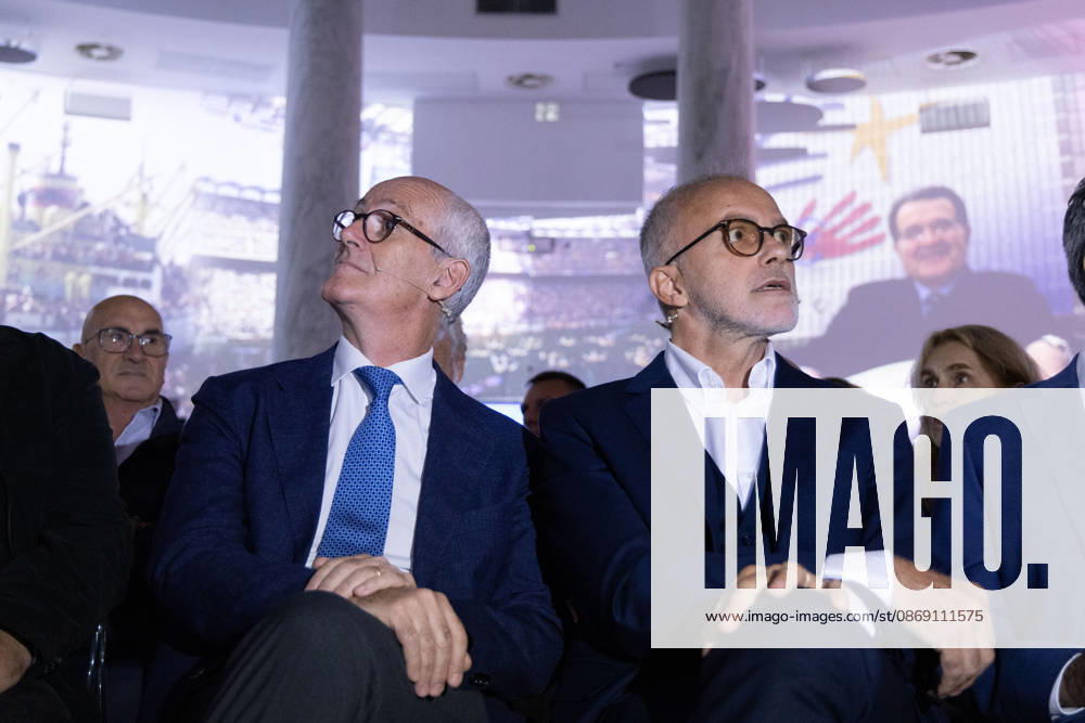 IPA89497245 - Ernesto Maria Ruffini and Franco Gabrielli during the National Assembly of the new political party Più Uno, held at the Salone delle Colonne in Rome