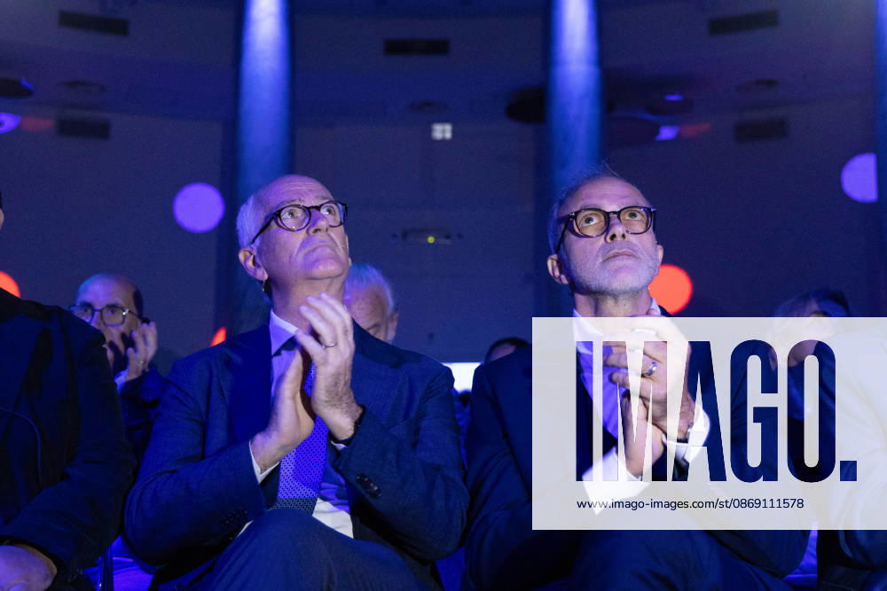 IPA89497246 - Ernesto Maria Ruffini and Franco Gabrielli during the National Assembly of the new political party Più Uno, held at the Salone delle Colonne in Rome