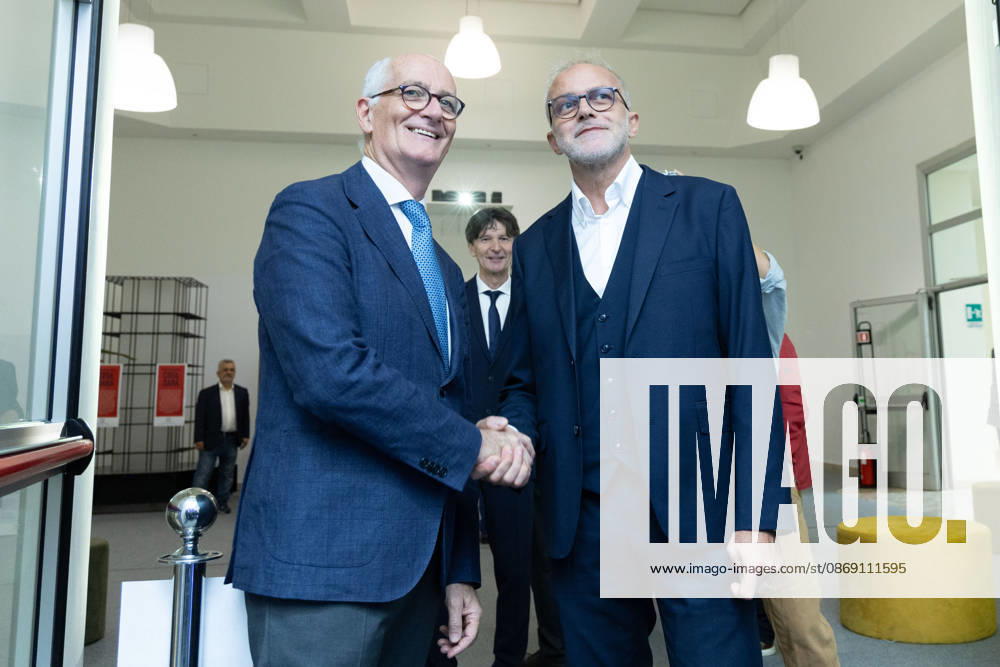 IPA89497232 - Ernesto Maria Ruffini and Franco Gabrielli during the National Assembly of the new political party Più Uno, held at the Salone delle Colonne in Rome