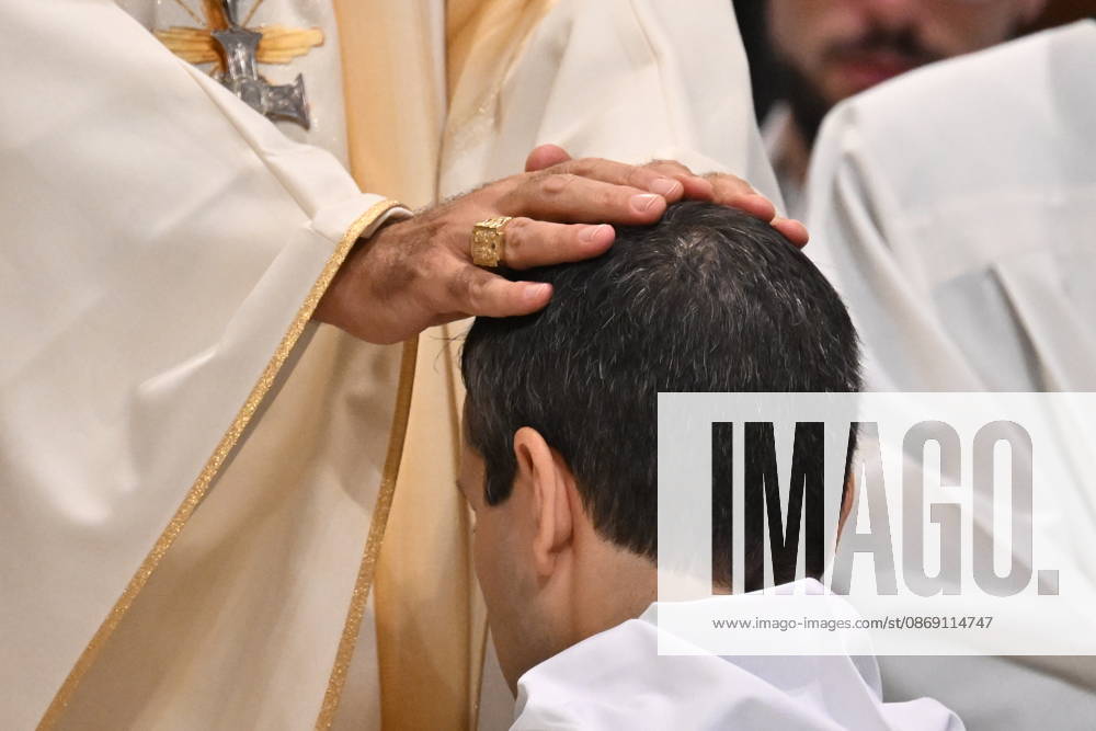 IPA89501821 - Italy, Rome, Vatican, October 10, 2026: Cardinal Baldo Reina celebrates a Mass for the ordination of deacons at St. John Lateran. Photograph by ALESSIA GIULIANI Catholic Press Photo