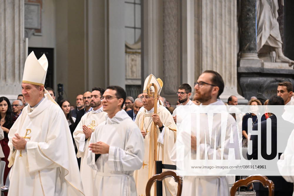 IPA89501579 - Italy, Rome, Vatican, October 10, 2026: Cardinal Baldo Reina celebrates a Mass for the ordination of deacons at St. John Lateran. Photograph by ALESSIA GIULIANI Catholic Press Photo