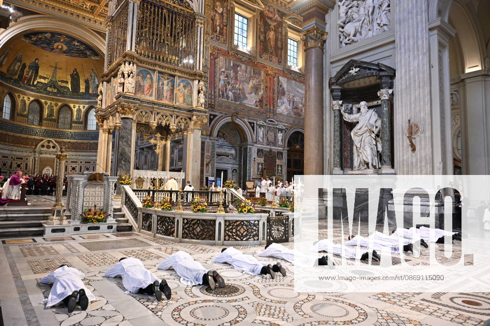 IPA89501699 - Italy, Rome, Vatican, October 10, 2026: Cardinal Baldo Reina celebrates a Mass for the ordination of deacons at St. John Lateran. Photograph by ALESSIA GIULIANI Catholic Press Photo