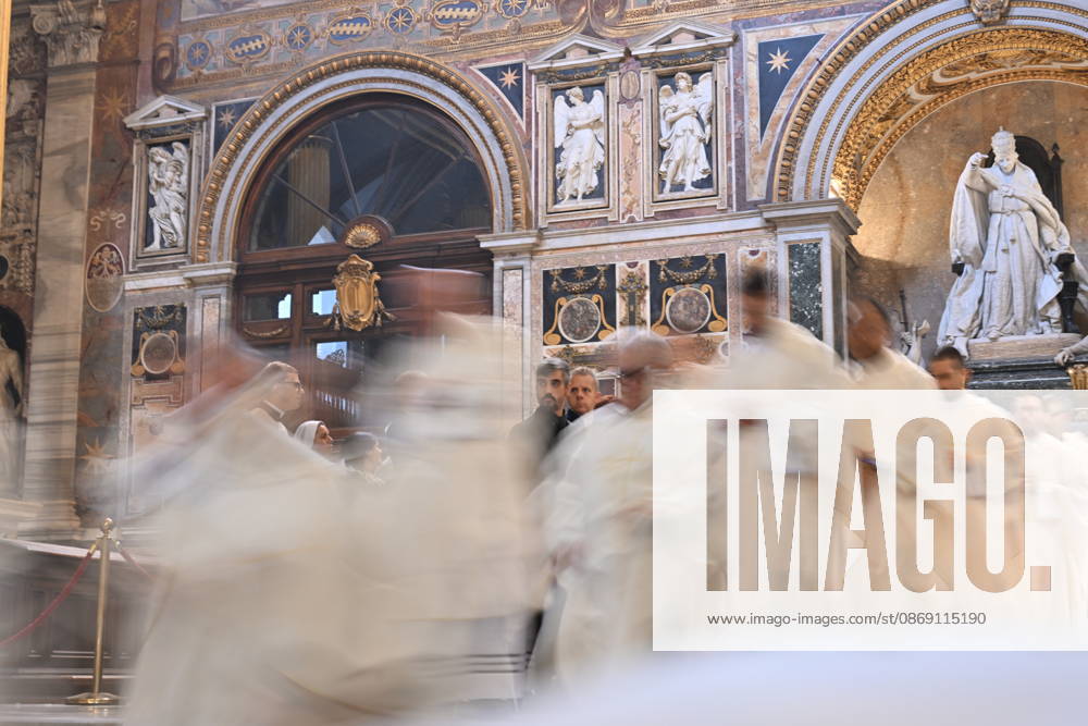 IPA89501593 - Italy, Rome, Vatican, October 10, 2026: Cardinal Baldo Reina celebrates a Mass for the ordination of deacons at St. John Lateran. Photograph by ALESSIA GIULIANI Catholic Press Photo